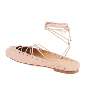 Sandales décontractées à lacets pour femme, grande taille 44, à talons plats, bout rond, coupe large, avec découpes frontales - Product Image 3