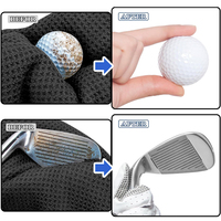 Serviette de nettoyage de balle de golf magnétique forte Offres Spéciales serviettes de golf gaufre en microfibre avec mousqueton