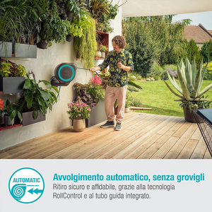 Enrollador de <span class=keywords><strong>Manguera</strong></span> de Pared <span class=keywords><strong>Gardena</strong></span> RollUp M, 20 m, 11 mm de Diámetro, con Soporte Giratorio - Product Image 5