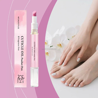 Stylo poussoir d'huile à cuticules en gros sous marque privée, distributeur d'huile rotatif 2 ml, dissolvant de cuticules, outils de manucure pour soins des ongles
