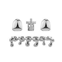 Bijoux dentaires tendance style rappeur, plaqué or, pour Halloween, Grillz Hip Hop, Bijoux de corps mode