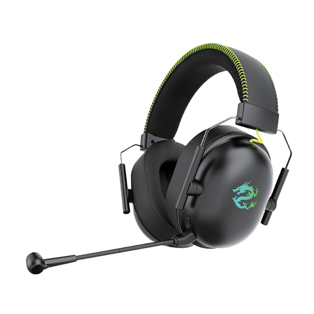 PJT-DEP2491 Wired USB Over-Ear Gaming Headset with Spatial Audio & IPX4 Waterproof RGB Lighting for Music