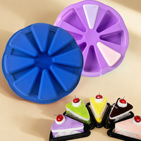 Moule à gâteau au tiramisu en silicone écologique à 8 cavités, forme personnalisable, qualité alimentaire, sans BPA, compatible four et lave-vaisselle, outil de cuisson
