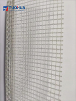 Coin en PVC pour mur et plâtre, cornière avec treillis en fibre de verre