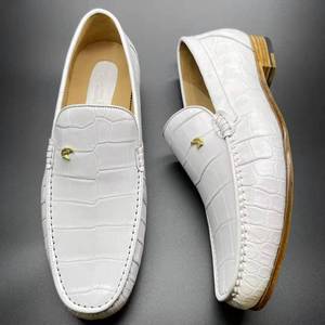 <span class=keywords><strong>Chaussures</strong></span> mocassins en cuir de crocodile véritable, prix direct d'usine Goodyear, <span class=keywords><strong>chaussures</strong></span> habillées décontractées de luxe pour hommes - Product Image 2