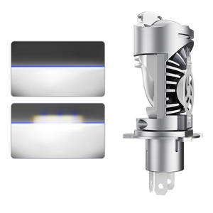 Mini H4 12V LED faro para coches motocicletas doble lente 6000K Temperatura de Color nueva condición ojo de pez luz láser 9003 bombilla - Product Image 6