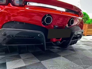 Kit carrosserie en fibre de carbone sèche <span class=keywords><strong>pour</strong></span> <span class=keywords><strong>Ferrari</strong></span> SF90, comprenant : Lame avant, jupes latérales, diffuseur, spoiler et prise d'air arrière en fibre de carbone OEM SF90 - Product Image 6