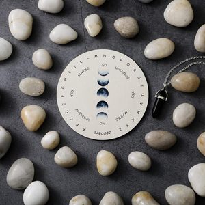 운세 달 상 진자 보드 다우징 운세 형이상학적 메시지 나무 조각 보드 - Product Image 6