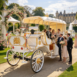 Nuevo Carro de Boda Eléctrico Victoriano de Alta Calidad 2026 con Toldo y 2 Años de Garantía - Product Image 1