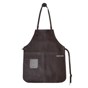 Genuine Leather <b>Work</b> Apron Unisex <b>Waterproof</b> Barista Hairdresser Restaurant Uniform Brown - Product Image 1