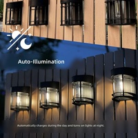 Lampe murale solaire, éclairage extérieur, lampadaire de jardin, lampe à encastrer dans le sol, lampe de pelouse IP44 LED 3000K 360 AA Battery FCC