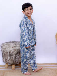 Ensemble de pyjamas en coton imprimé exclusif pour garçons, vêtements de maison, pantalons longs, vêtements chauds en flanelle pour la vente au détail, au prix de gros - Product Image 2