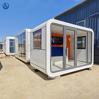 Cabane Apple miniature de 10 pieds en gros de Chine pour bureau, maison préfabriquée modulaire mini colorée, maison capsule en aluminium couleur personnalisée