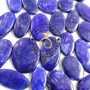 Venta al por mayor de cabujones ovalados de lapislázuli natural IRFAN GEMS - Tamaños personalizados, gemas azules pulidas con juego de color/efecto fuego para joyería - Product Image 3
