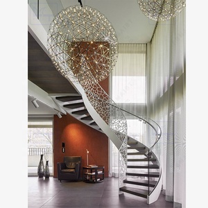 Moderno peldaños <span class=keywords><strong>de</strong></span> <span class=keywords><strong>madera</strong></span> rieles <span class=keywords><strong>de</strong></span> escalera <span class=keywords><strong>de</strong></span> vidrio <span class=keywords><strong>de</strong></span> acero inoxidable - Product Image 2