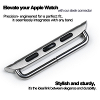 Konektor Adaptor untuk Tali Jam Tangan Apple 44mm 40mm 42mm 38mm IWatch 5 4 3 2 Alat Adaptor Logam Stainless Steel Aksesoris Jam Tangan
