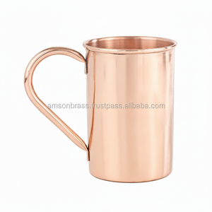Conception martelée avec tasse en cuivre Utilisation de la barre Tasse à bière Moscow Mule Tasse à boire douce en cuivre Feuille de cuivre - Product Image 1