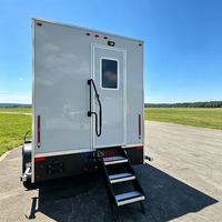 Remorque de toilettes portables individuelles de luxe pour événements extérieurs, à vendre