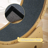 Jouets interactifs pour animaux de compagnie d'intérieur en gros, roue de course pour chat, grande roue d'exercice en bois, tapis roulant pour animaux de compagnie