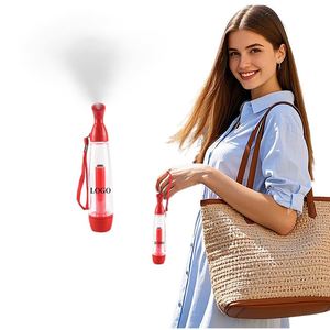 Brume corporelle personnalisée, flacon pulvérisateur d'eau vide portable en plastique transparent de 75 ml, couleur violette, avec cordon - Product Image 3