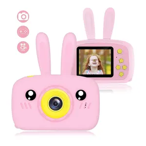Rabbit Silicon Rubber Case Kids Digital Camera 2.0 Inch Screen Mini Children's Camera HD Digital Camera