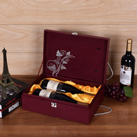 Juego de licor plegable de lujo personalizado Champagne Whisky Botellas de vino tinto Vidrio Vino Embalaje de papel Caja de regalo