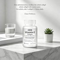 60 gélules de vitamine E, 10 mg par gélule, soutien nutritionnel et antioxydant quotidien, OEM/ODM