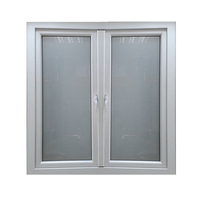 Diseño de arco negro Acero 48x60 Vinilo superior arqueado único Upvc Ventanas y puertas abatibles Marco OEM con persianas enrollables