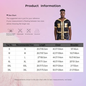 Hauts de <span class=keywords><strong>boxe</strong></span> pour hommes Manteau de <span class=keywords><strong>boxe</strong></span> ample à capuche à manches courtes <span class=keywords><strong>Veste</strong></span> de <span class=keywords><strong>boxe</strong></span> pour compétition de lutte Jeux de jogging - Product Image 6