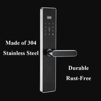Serrure de porte à clavier numérique en acier inoxydable 304 Serrures intelligentes à mot de passe Déverrouiller BLE TTLOCK Mobile APP Clé Carte Mot de passe pour porte en bois