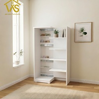 Estantería Moderna de Madera Multifuncional con Compartimentos Ocultos, Mueble de Salón Diseñado para la Seguridad del Dormitorio