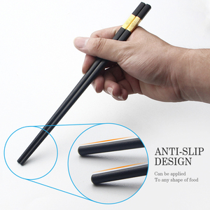 Custom Fiberglass Sushi <strong>Chopsticks</strong> with Logo,Japanese Sakura Black Chop Sticks,<strong>Reusable</strong> Chinese Plastic <strong>Chopstick</strong> for Restaurant - Product Image 3