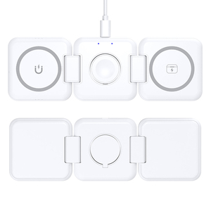 3 in 1ที่ชาร์จไร้สายแม่เหล็กแบบพกพา15W สถานีชาร์จเร็วสำหรับ <span class=keywords><strong>airpods</strong></span> Apple Watch <span class=keywords><strong>8</strong></span> <span class=keywords><strong>iPhone</strong></span> 14 - Product Image 5