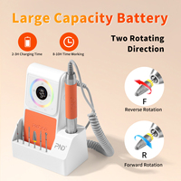 Pnd750 Nagelboormachine 40000Rpm Borstelloze Motor Lage Geluidstrillingen (Oranje/Paars/Roze/Wit/Blauw/Zwart) Nagelkunstapparatuur