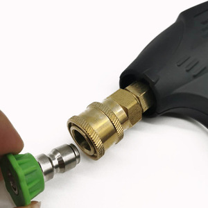 High Pressure Sprayer Fan Angle Nozzle 1/4 Quick Connect Adjustable Flow Stainless Steel <b>Car</b> Wash Cleaning <b>Machine</b> - Product Image 1