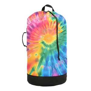 Nouveauté : Sacs à dos de rangement pliables, résistants à l'eau, grande capacité, avec imprimé tie-dye personnalisé, design tendance, pour la maison - Product Image 1