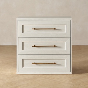 Table de chevet <span class=keywords><strong>blanche</strong></span> pour chambre à coucher, armoire de salon, <span class=keywords><strong>commode</strong></span> en bois avec <span class=keywords><strong>3</strong></span> tiroirs - Product Image 3