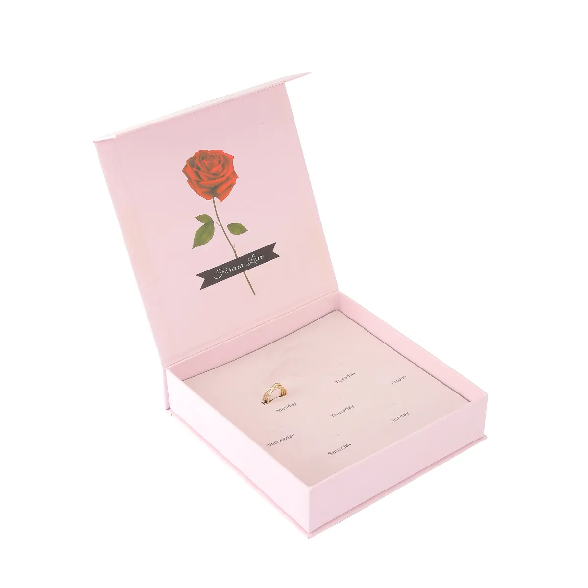 Bangdi Usine Élégant Personnalisé carton Collier Anneau pendentif Bracelet Magnétique Bijoux Cadeau emballage Boîte avec Logo