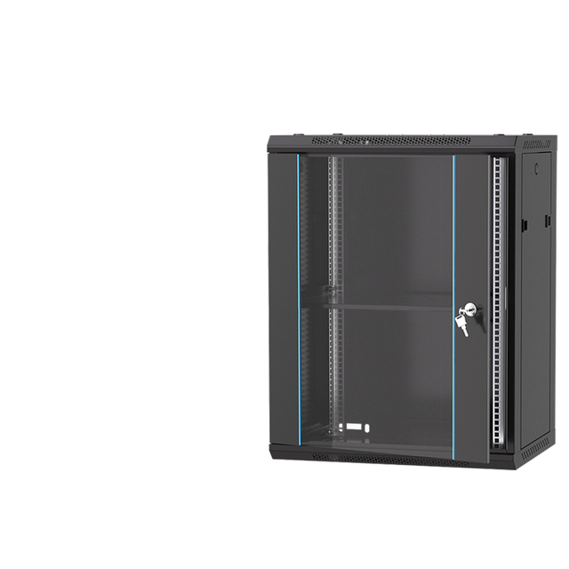 15U IT Network Rack Enclosed 19-Inch Computer Cabinet with PDU Mount Fan Stock Server Equipment Space
