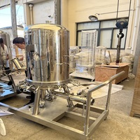 Boîtier de filtre à cartouche duplex en acier inoxydable, réservoir sous pression pour pompe, PLC mobile, double baril, 1000 L/heure, pour eau, jus, sauces