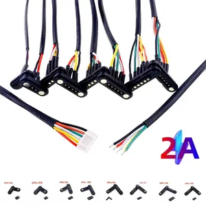 2.54 MM passo 2A alta corrente magnética Pogo <span class=keywords><strong>Pin</strong></span> conector 2 3 4 5 6 8 10 12 14 16 20 Pólo macho fêmea - Product Image 2