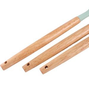 Nouvel ensemble d'ustensiles de cuisine en silicone 12 pièces, accessoires et outils, ustensiles de cuisine en silicone avec manche en bois - Product Image 6