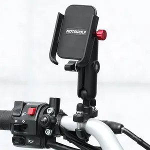 MOTOWOLF Metal Titular Da Bicicleta Do Motor Matic Cell Phone Montanha Titular Stand Com Climp Ou Seatmirror