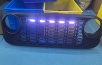 Pour Jeep Wrangler 2024 JK JL calandre de voiture lumière ambiante de jour RVB ou couleur unique Auto LED Grill Light