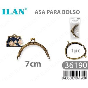 Fibbia per Manico Borsa Ilan 7cm Finitura Bronzo per Creazione Borse Fai da Te - Product Image 3