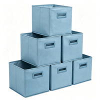 Boîte de rangement pliable en tissu avec poignée renforcée, cube pliable, organisateur de placard gain de place, OEM ODM personnalisé