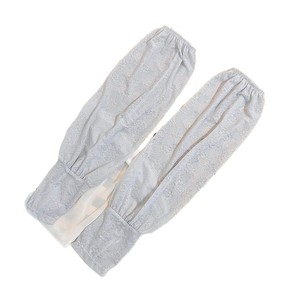 Lace <b>Sunscreen</b> Arm Sleeves For Women Thin Breathable Ice Silk UV Protection Outdoor Cycling Pink White Off White Light Gray - Product Image 5