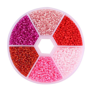 Glass Seed Beads 2-3mm 6 Color Combination Set For DIY Jewelry Making Loose Beads Assortment Round Baking Paint Finish - Product Image 5