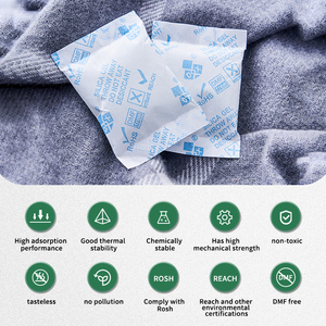 Oem 1G 2G 5g 12g 30g 50g cấp thực phẩm trắng silica gel túi hút ẩm để bảo quản lưu trữ - Product Image 5