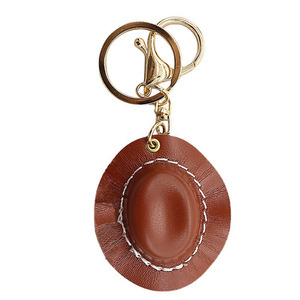 ミニカウボーイハットキーホルダー PUレザーと金属プラスチック亜鉛合金製 軽量キーホルダー レザーキーホルダー - Product Image 6